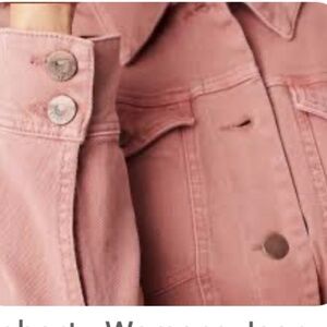 Faherty “Brownie” Jean Jacket Denim Dress Dusty Rose Mauve Pink XS
